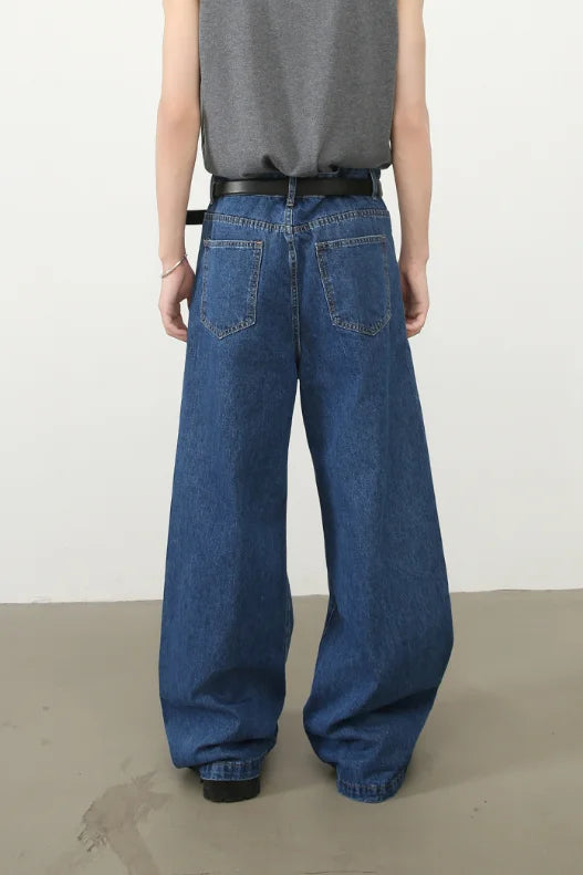 Men's Blank Wide Leg Jeans