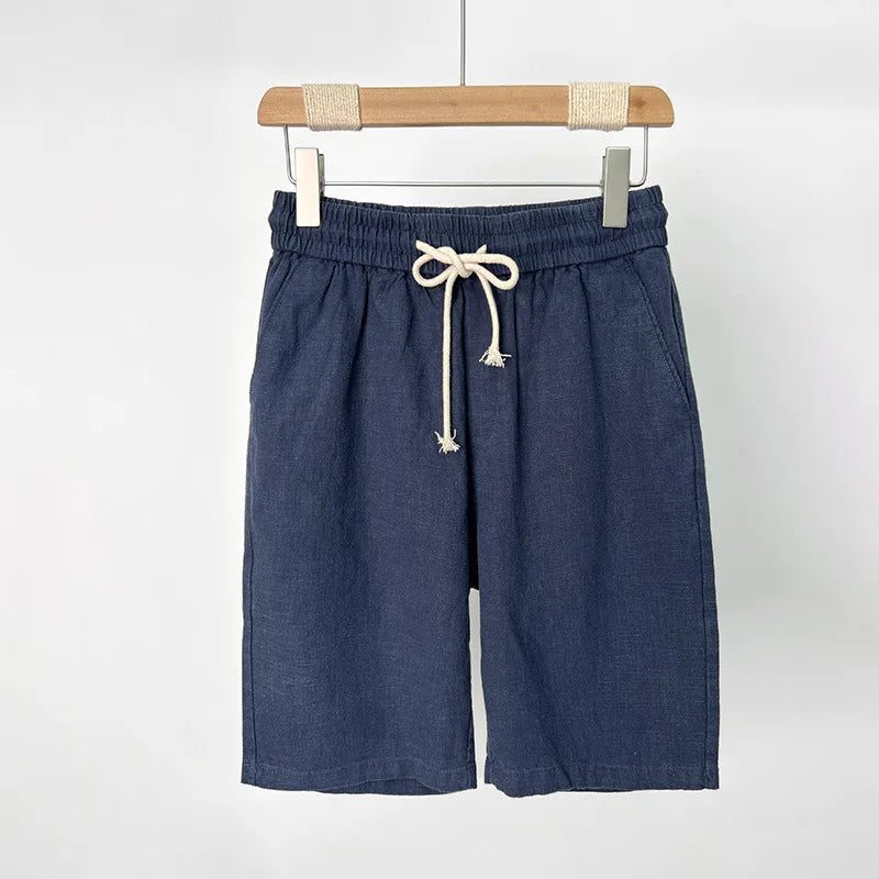 Casual Loose Fit Breathable Linen Regular Shorts