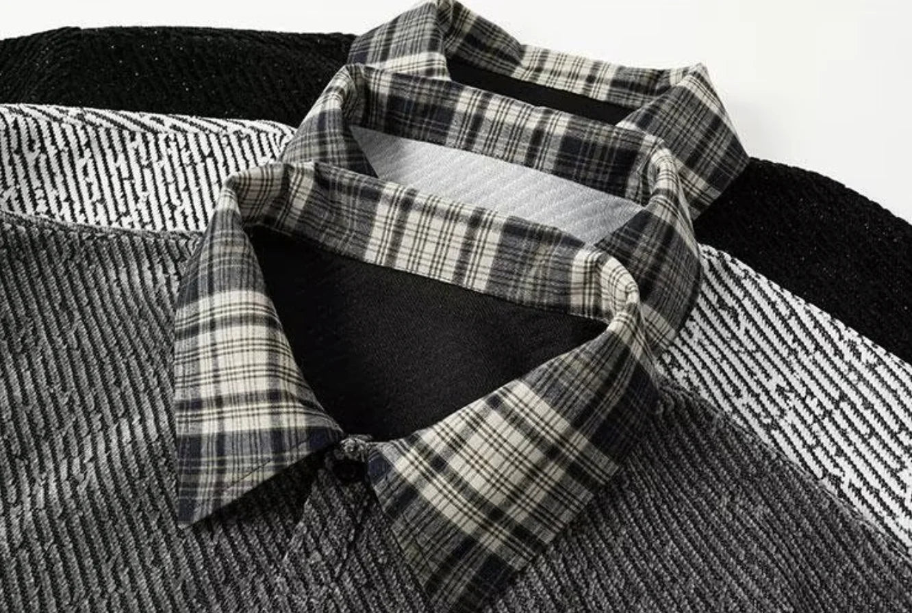 Retro Regular Fit American Style Turn-down Collar Long-Sleeve