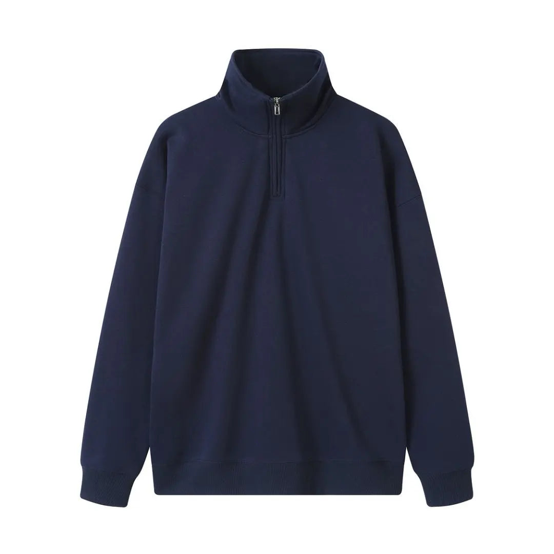 Solid Color Stand Neck Sweatshirts
