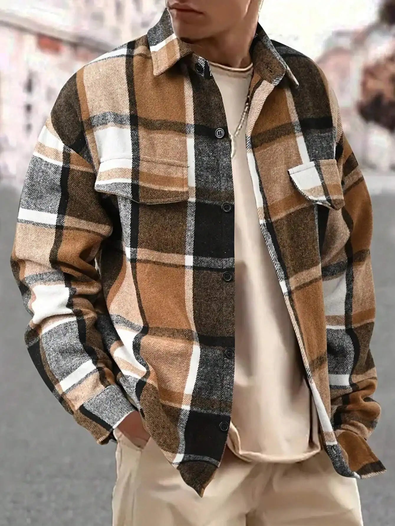 Plaid Streetwear Style Shirt