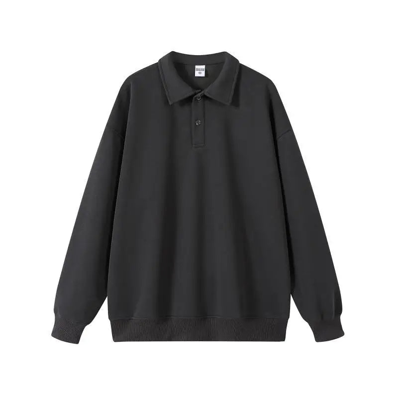 Men's High Street Fashion 350gsm Solid Color Polo