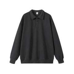 Men's High Street Fashion 350gsm Solid Color Polo