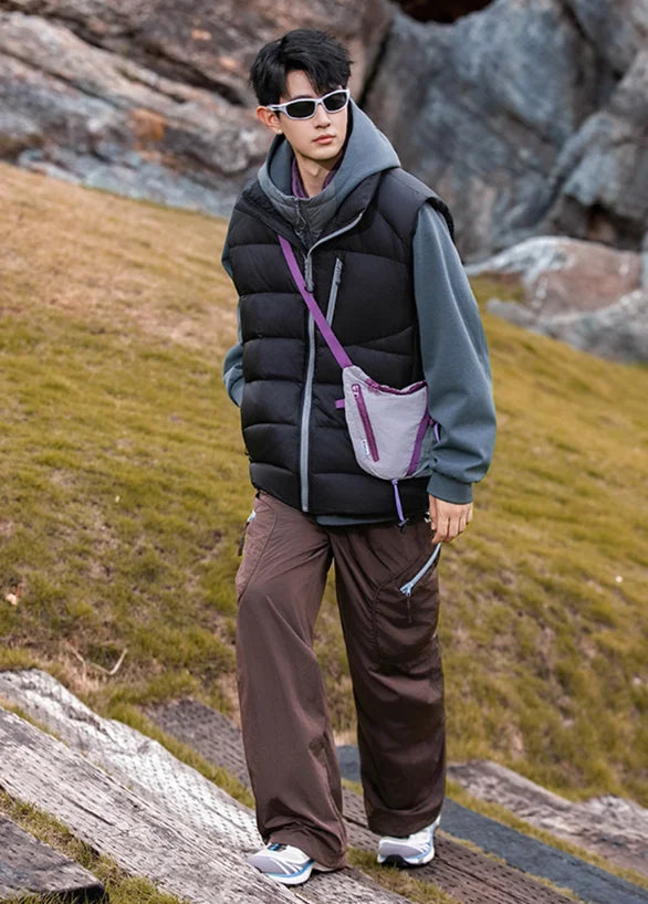 Men's Lightweight Soild Color Down Coat Vest