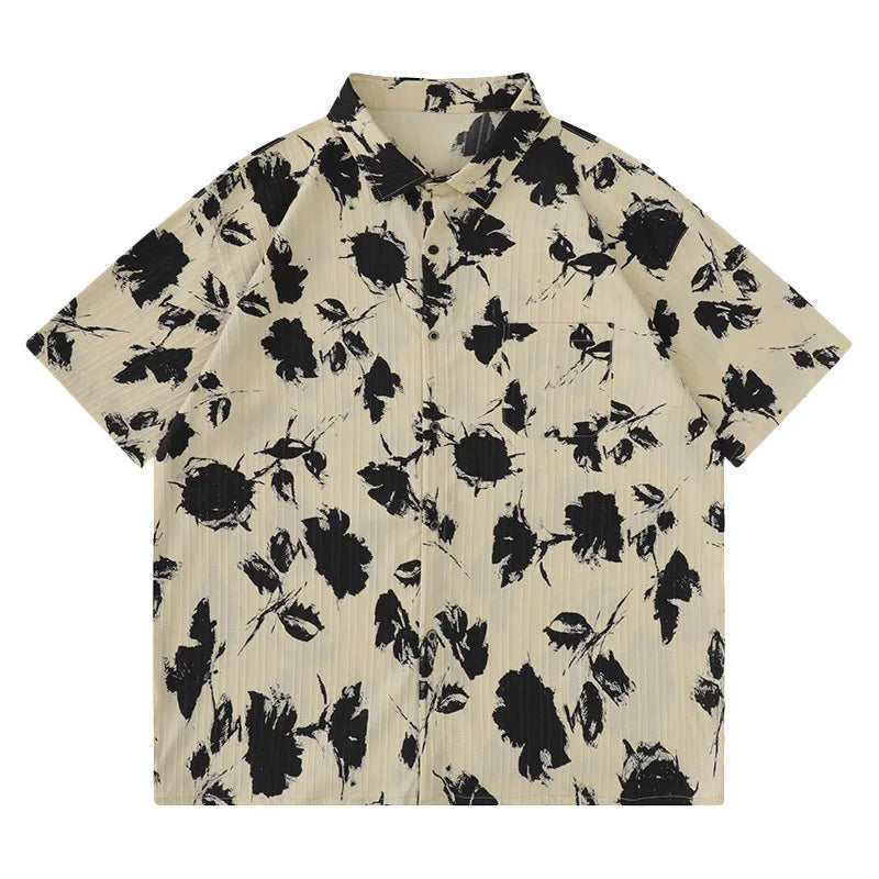 Loose Oversized High Quality Lightweight Floral Printing T-shirt