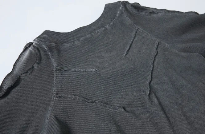 Vintage Sun Faded Slim Fit Applique Distressed Long Sleeve