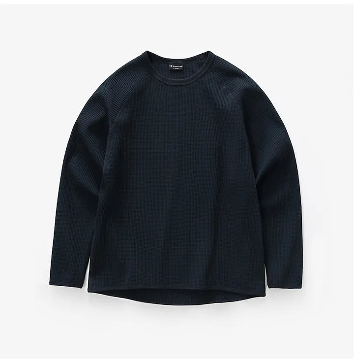 Waffle Knit Long Sleeve Thermal Shirts