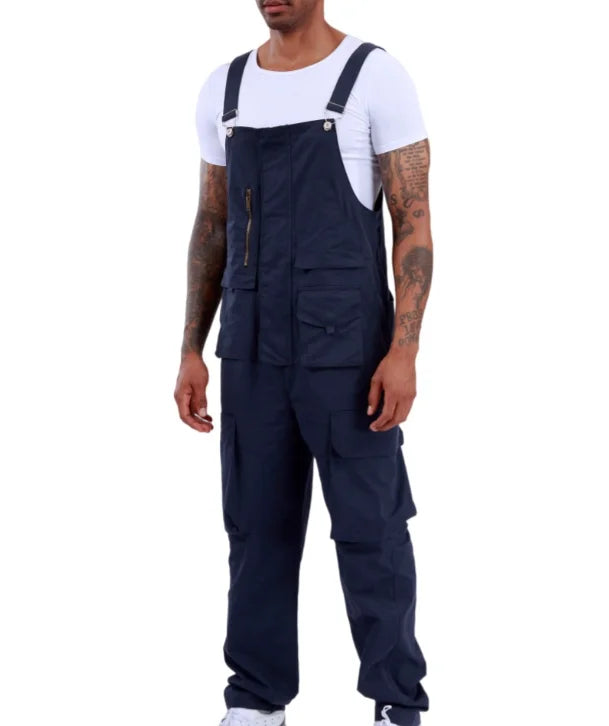Men's 100% Cotton Overall Baggy Bib Pants