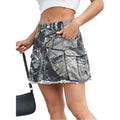 14" Length Mini Cargo Skirts-(Camo)